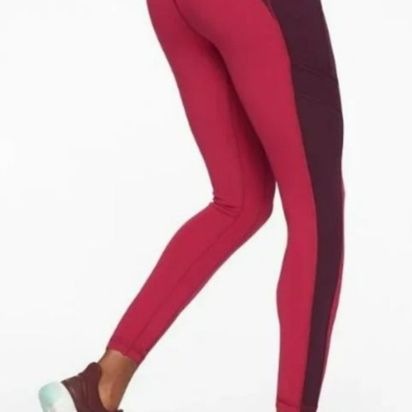 *Athleta All In Structure Colorblock 7/8 Leggings, Size Small, Auberge - Picture 4 of 12